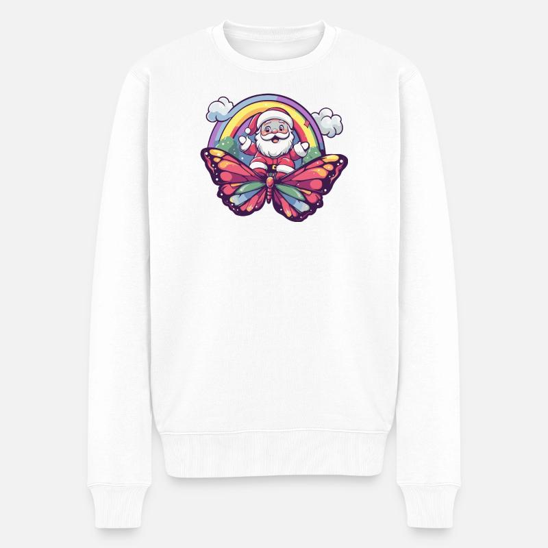 Noël Papillon Noël - Pull Premium bio Homme - blanc