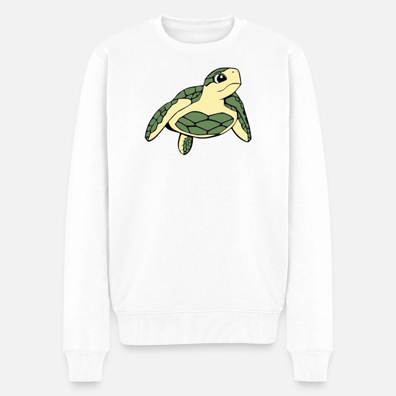 Tortue Tortues - Pull Premium bio Homme - blanc