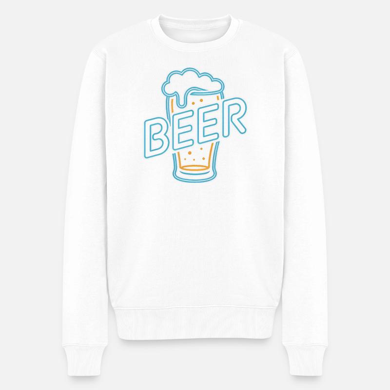 Beer - Cool Beer Logo - Pull Premium bio Homme - blanc