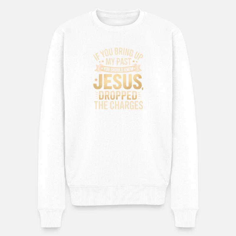 Jésus a retiré les charges - Pull Premium bio Homme - blanc