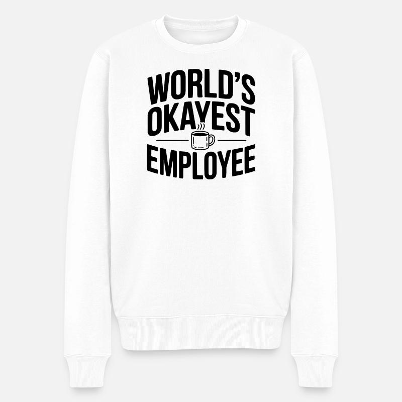 Der beste Mitarbeiter der Welt - Männer Premium Bio Pullover - Weiß
