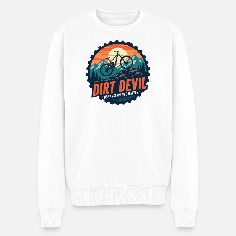 Hymne du VTT Dirt Devil - Pull Premium bio Homme - blanc