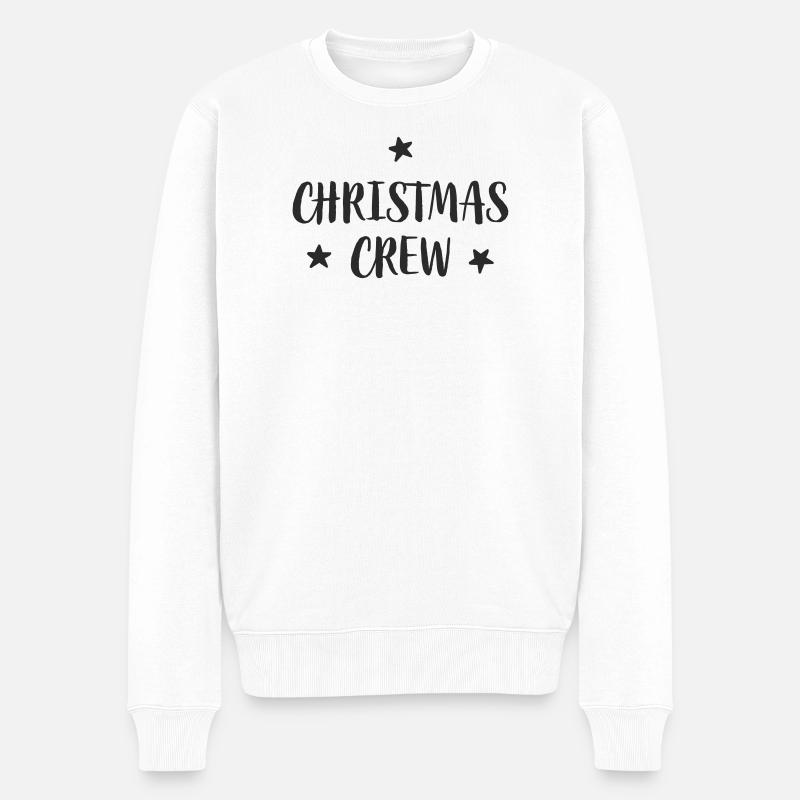 Lettrage de l’équipe de Noël - Pull Premium bio Homme - blanc