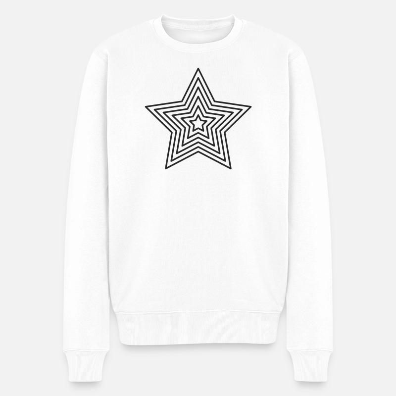 stern  - Männer Premium Bio Pullover - Weiß