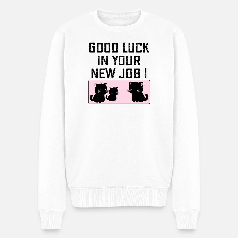 Abschiedsgesellschaft Viel Glück - Männer Premium Bio Pullover - Weiß