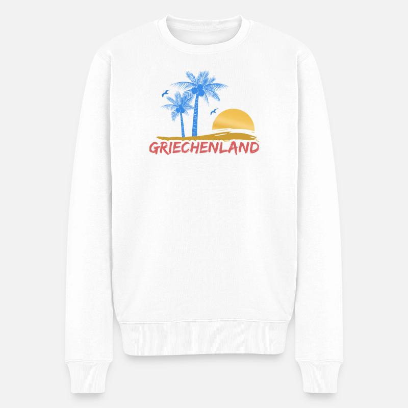 Grèce - Pull Premium bio Homme - blanc