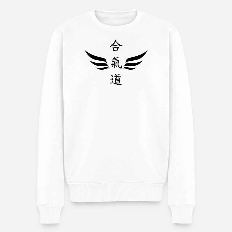 Aikido – Kampfsport – Aikido - Männer Premium Bio Pullover - Weiß