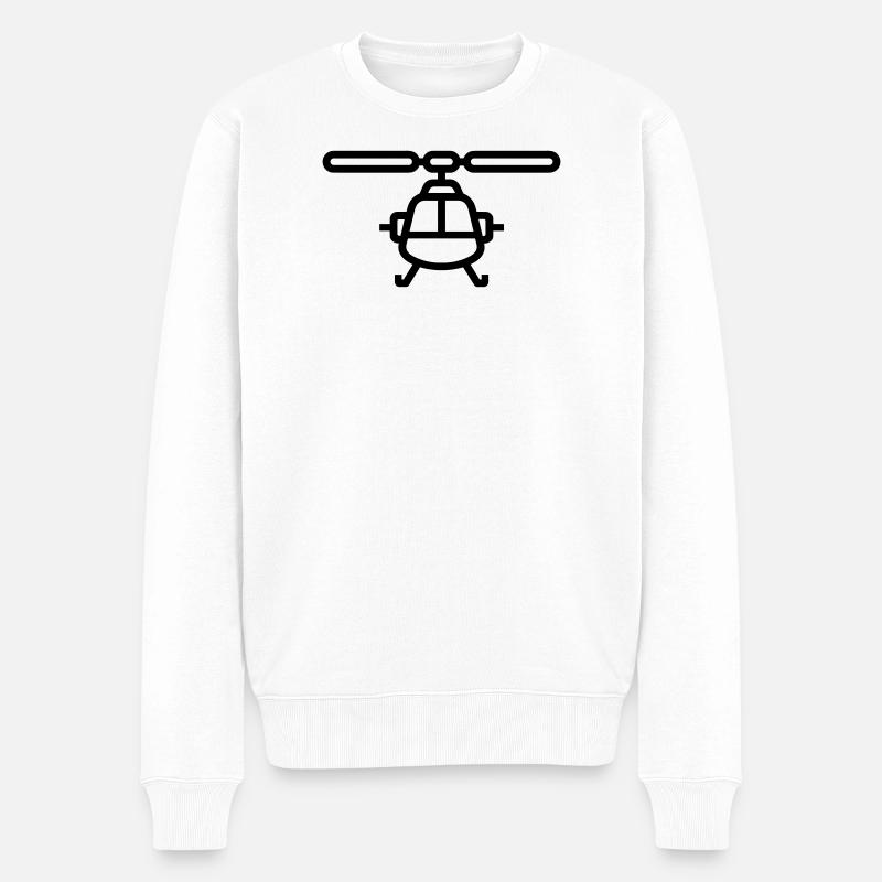 hélicoptère - Pull Premium bio Homme - blanc