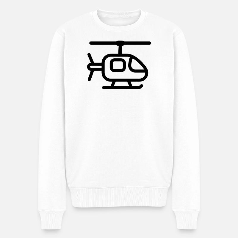 hélicoptère - Pull Premium bio Homme - blanc