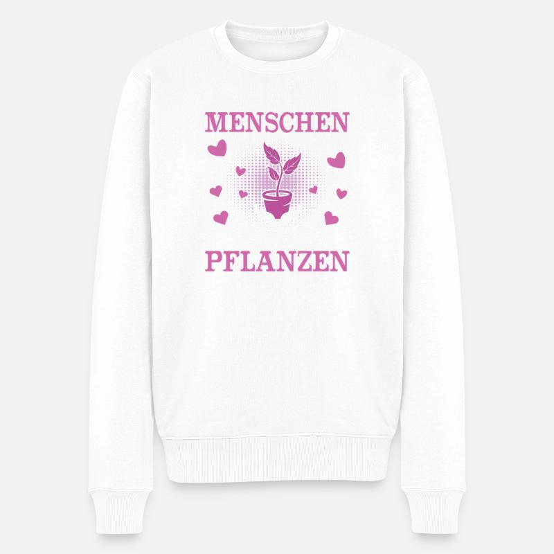 Garten Gärtner Gärtnern Spruch Gartenbau Pflanzen - Männer Premium Bio Pullover - Weiß