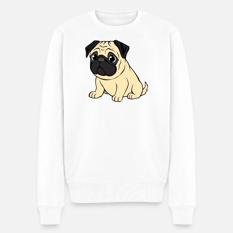 Carlin Chiens T-shirt Cadeau Noël - Pull Premium bio Homme - blanc