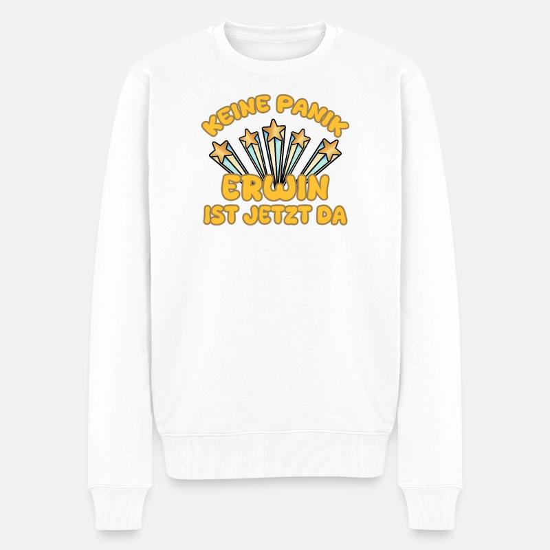 Vorname Erwin - Männer Premium Bio Pullover - Weiß
