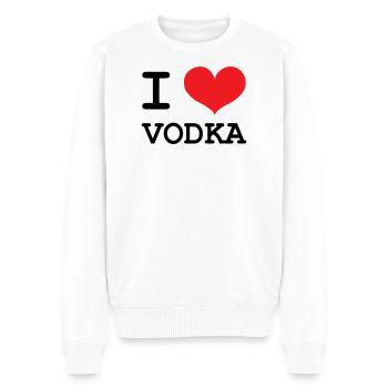 I Love Vodka - Alcohol - Men's Premium Organic Jumper - white - Front - Thijin (182cm)
