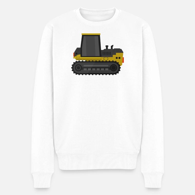 Raupenschlepper - Männer Premium Bio Pullover - Weiß