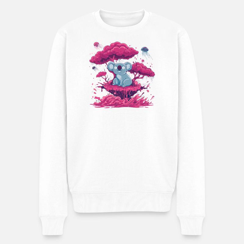 Koala dans la Forêt Rose - Pull Premium bio Homme - blanc