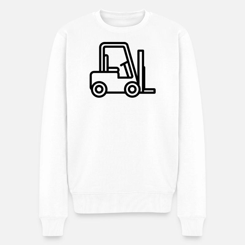 Gabelstapler - Männer Premium Bio Pullover - Weiß