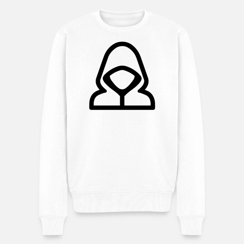 hacker - Pull Premium bio Homme - blanc