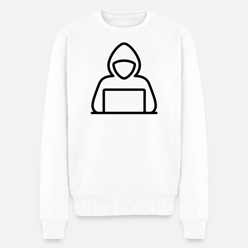 hacker - Pull Premium bio Homme - blanc