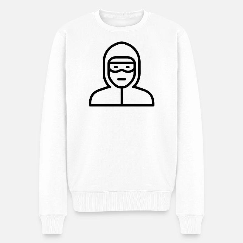 Hacker - Männer Premium Bio Pullover - Weiß