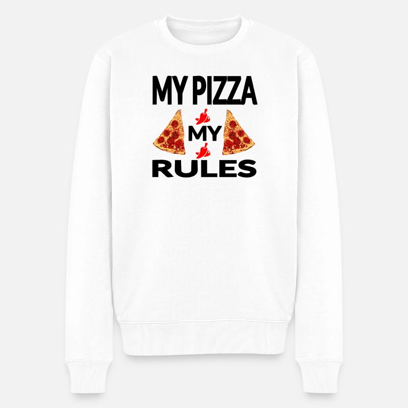 Pizza - Pull Premium bio Homme - blanc