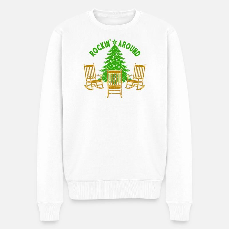 Rockin Around The Christmas Tree - Männer Premium Bio Pullover - Weiß