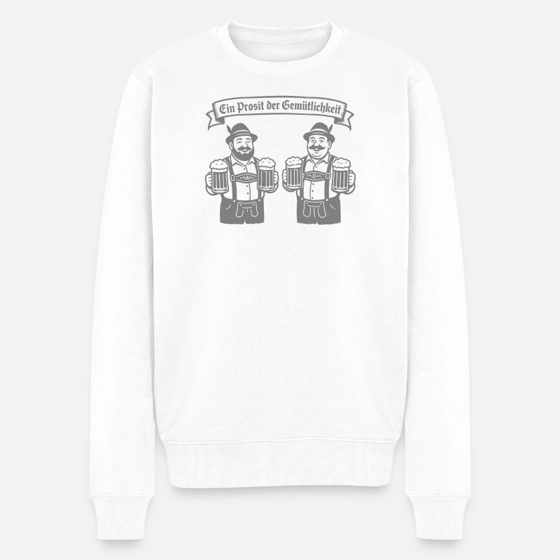 Bier männer - Ein Prosit der Gemütlichkeit - Pull Premium bio Homme - blanc