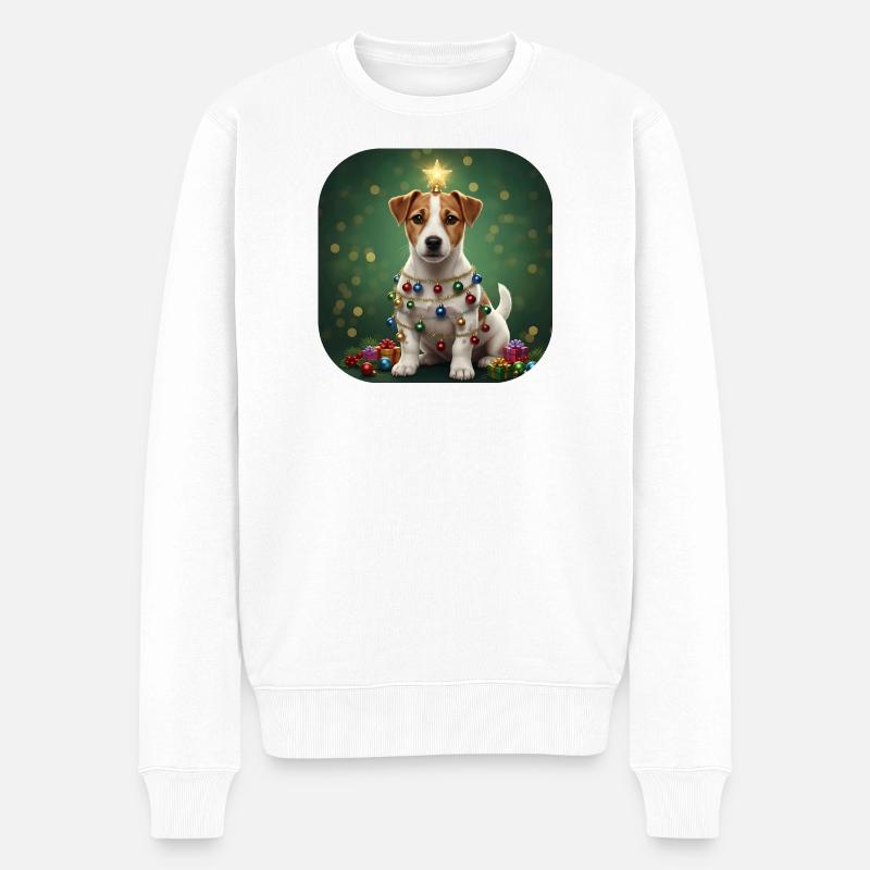 Petit étoilé enveloppé dans une guirlande - Pull Premium bio Homme - blanc