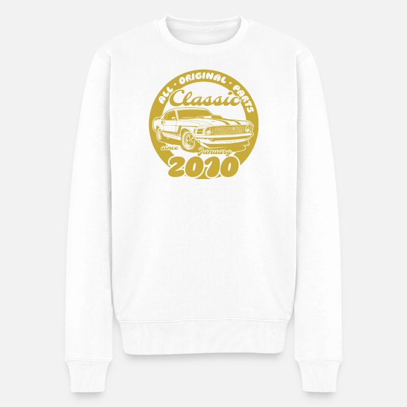 16e anniversaire - Classic Musclecar 01/2010 - Pull Premium bio Homme - blanc