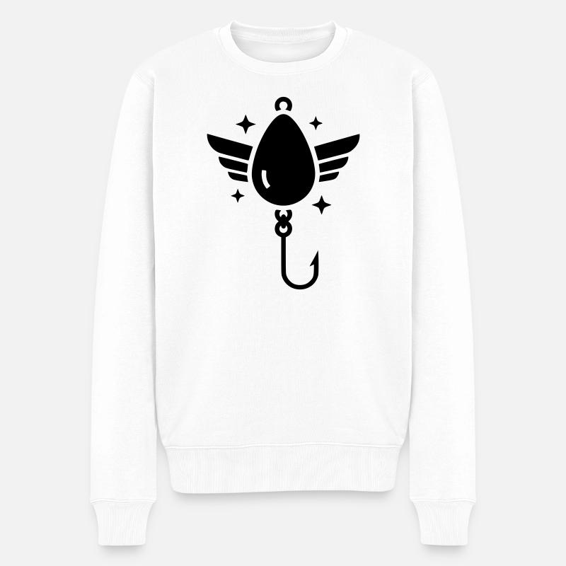 Vecteur des ailes de Holy Fishhook - Pull Premium bio Homme - blanc