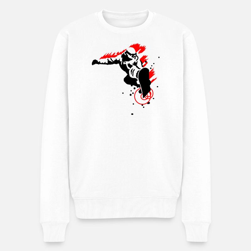 Snowboarders - Pull Premium bio Homme - blanc