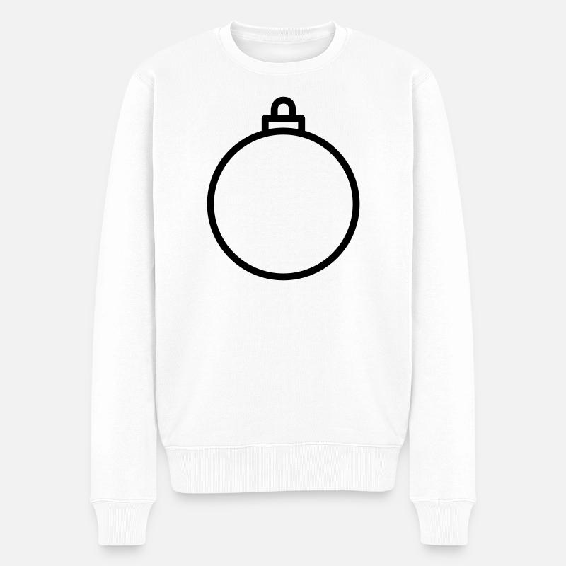 Christbaumkugel - Männer Premium Bio Pullover - Weiß
