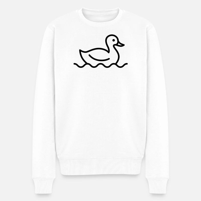 Ente - Männer Premium Bio Pullover - Weiß