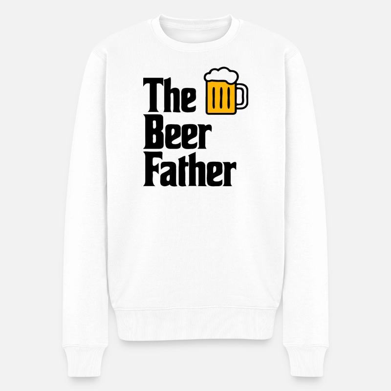Das Stil des Beer Father Mafia-Stils - Männer Premium Bio Pullover - Weiß