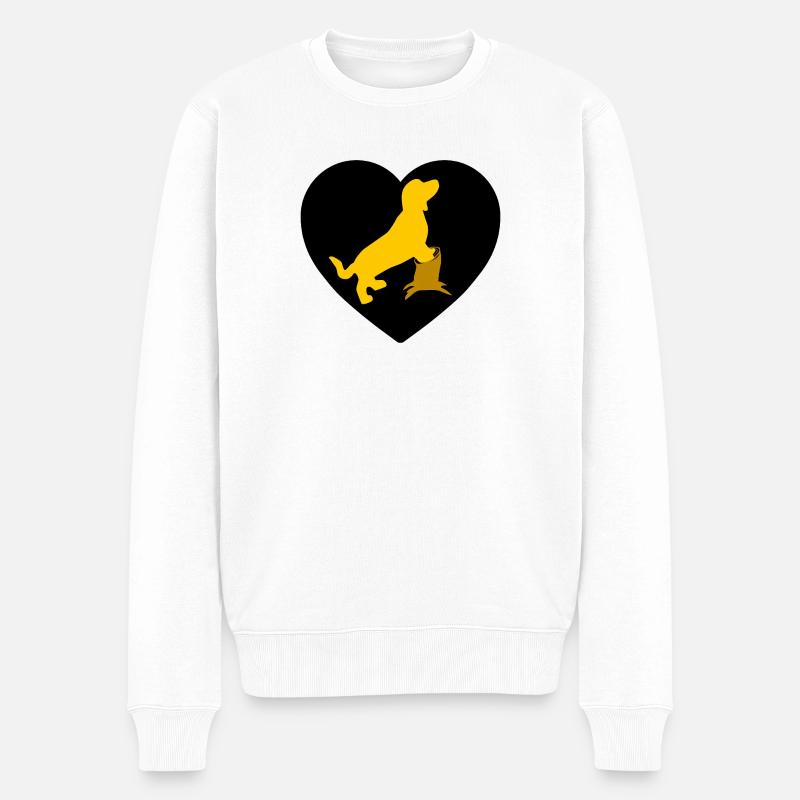 Teckel - Pull Premium bio Homme - blanc