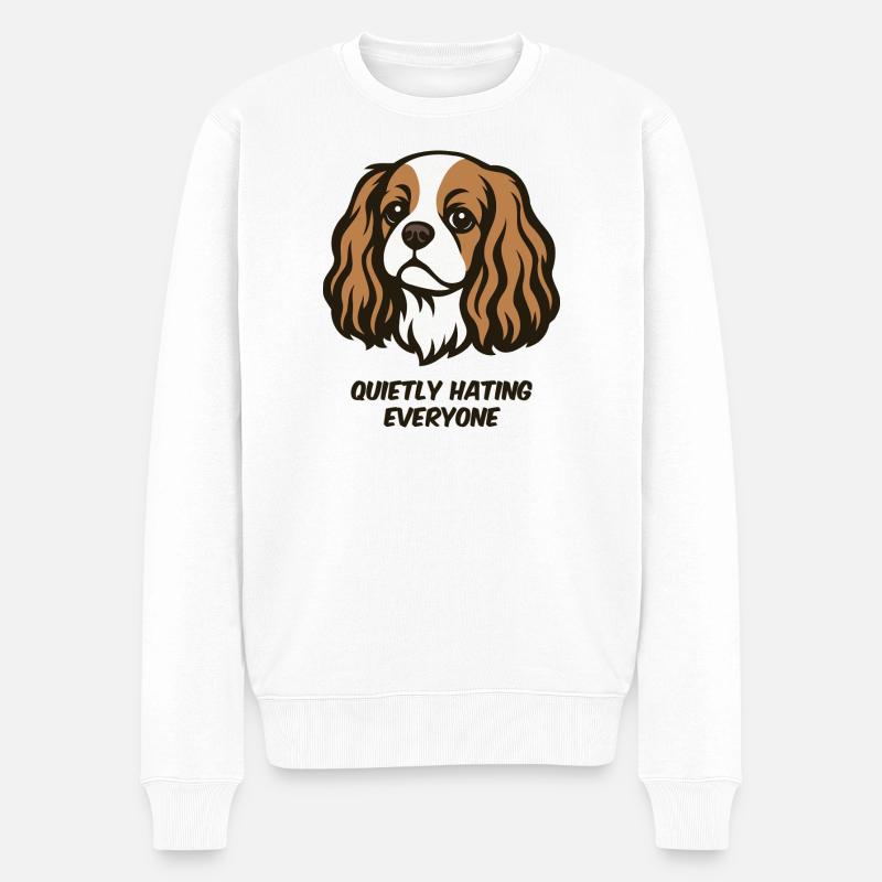 Le Chevalier Silencieux déteste tout le monde - Pull Premium bio Homme - blanc