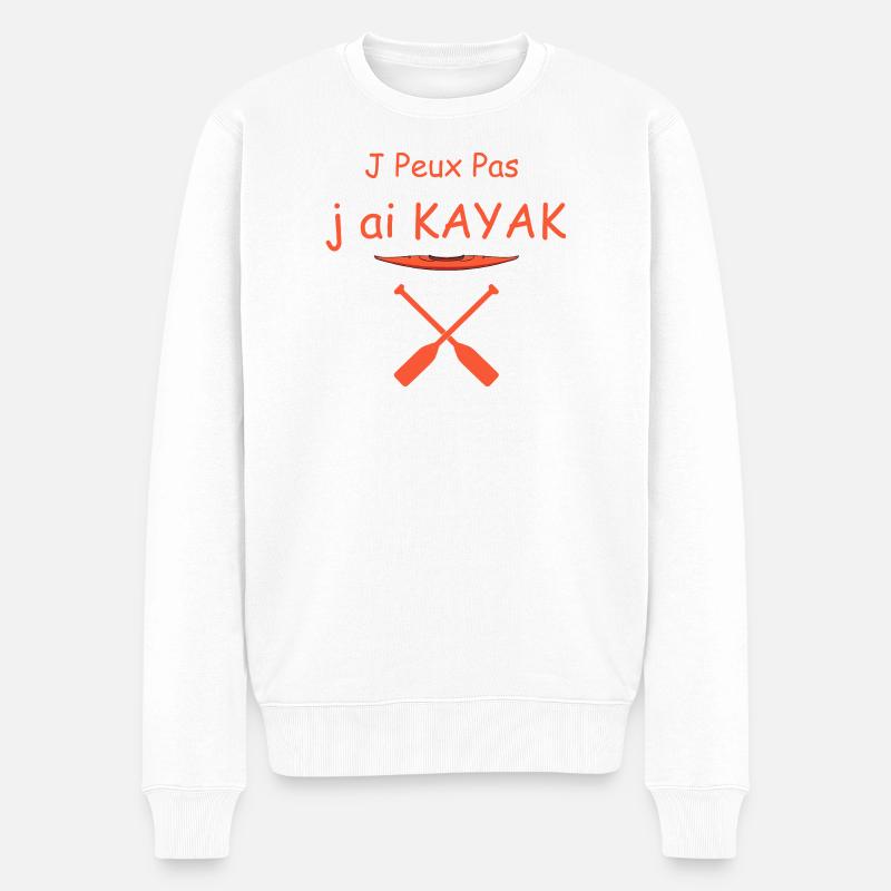 J’ai Kayak Pas le Temps - Pull Premium bio Homme - blanc