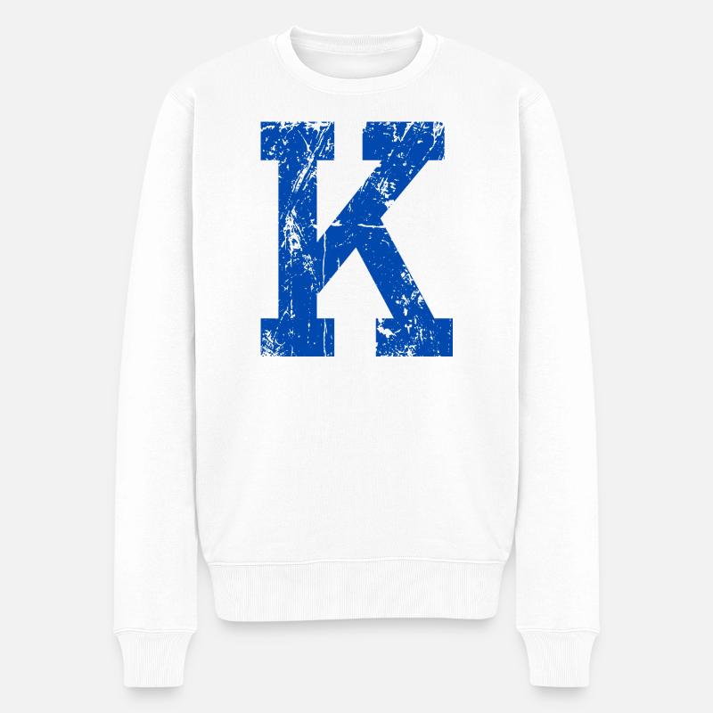 Lettre k sport rétro  - Pull Premium bio Homme - blanc