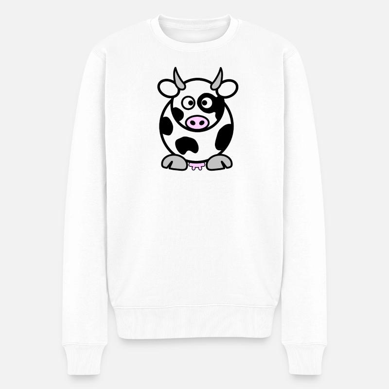 Mabel la vache - Pull Premium bio Homme - blanc