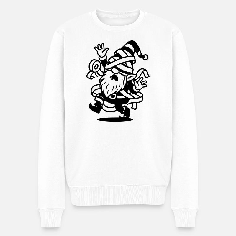 wicht kleber klebeband - Männer Premium Bio Pullover - Weiß