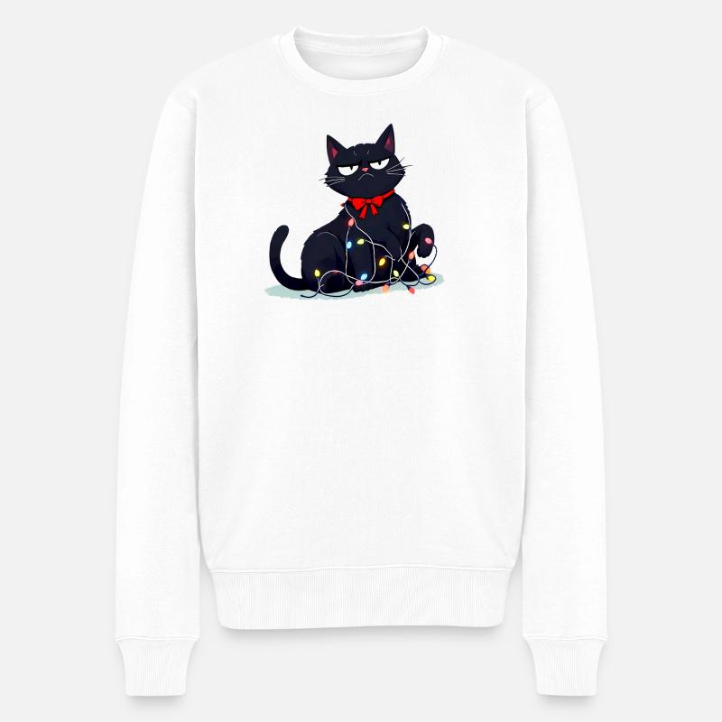 Drôle de Noël sombre et sombre - Pull Premium bio Homme - blanc