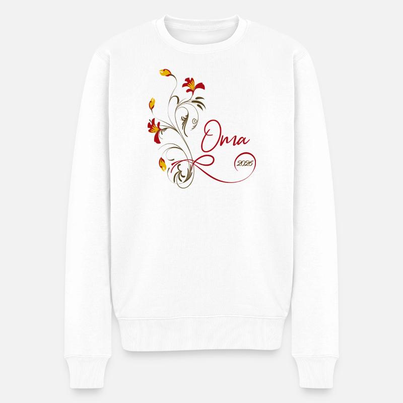 Oma  2026 - Männer Premium Bio Pullover - Weiß