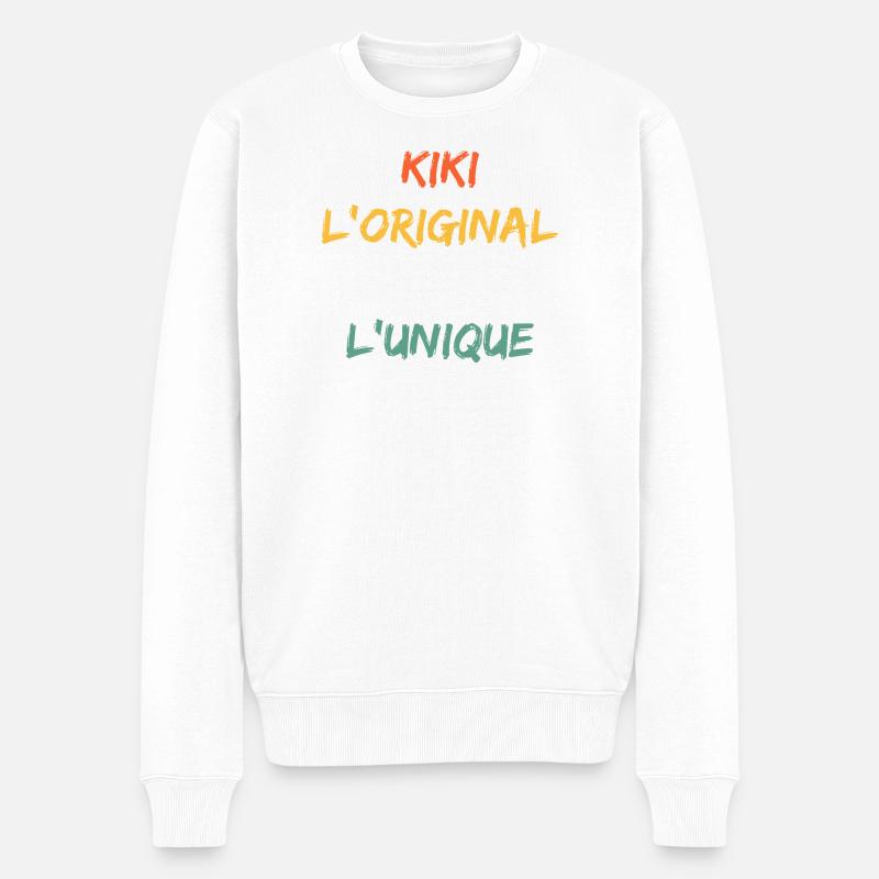 Kiki Original Le Vrai Unique - Pull Premium bio Homme - blanc