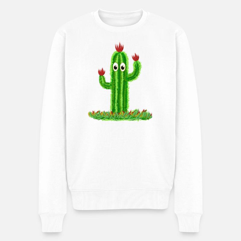 Cactus aux yeux - Pull Premium bio Homme - blanc