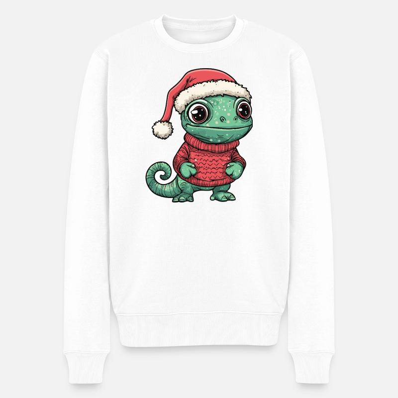 Noël caméléon de Noël - Pull Premium bio Homme - blanc