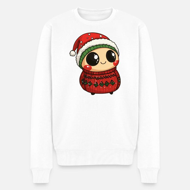 Noël de Ladybug - Pull Premium bio Homme - blanc