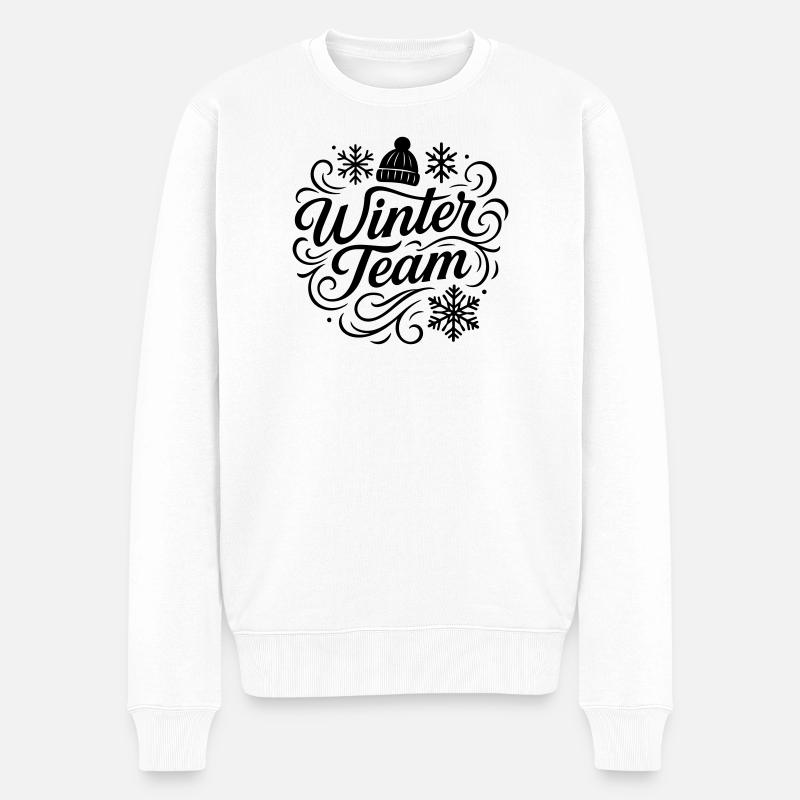 Winter Team - Männer Premium Bio Pullover - Weiß