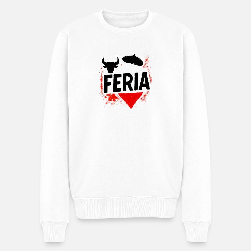 Feria – Baskenland - Männer Premium Bio Pullover - Weiß