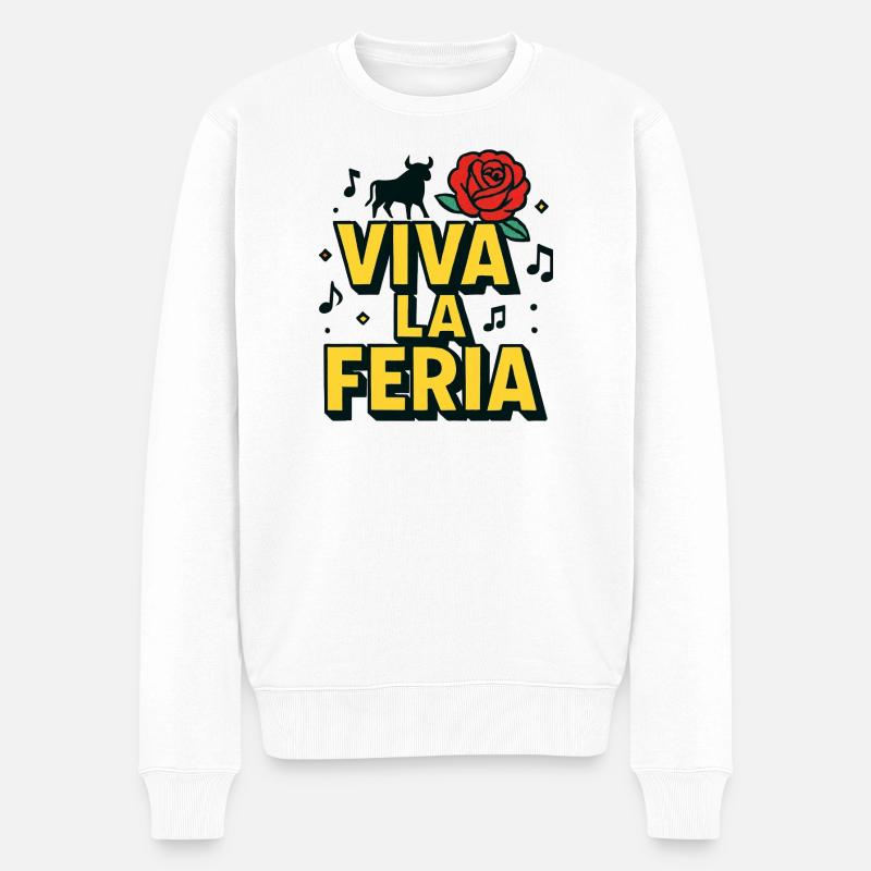 Viva la feria - traditions basques - Pull Premium bio Homme - blanc