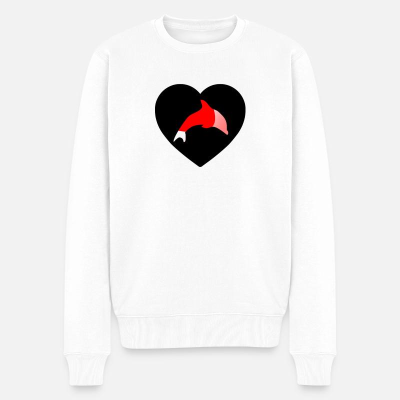 Delfin - Männer Premium Bio Pullover - Weiß
