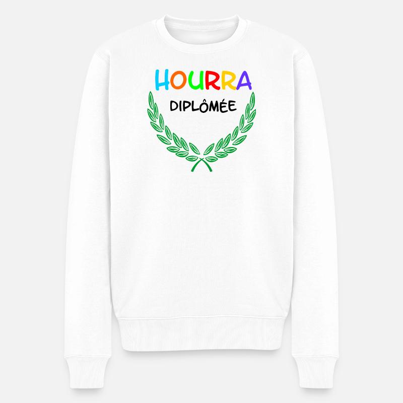 HOURRA Diplômée - Pull Premium bio Homme - blanc